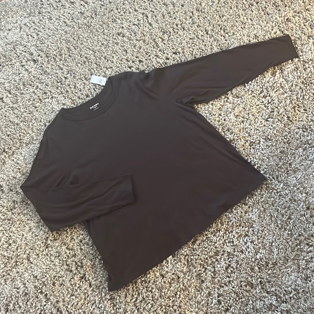 Chocolate brown Old Navy Everywear long sleeve T - size XL - NWT